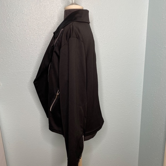 Ashley Stewart Plus Size Black Motorcycle Jacket - Picture 3 of 8